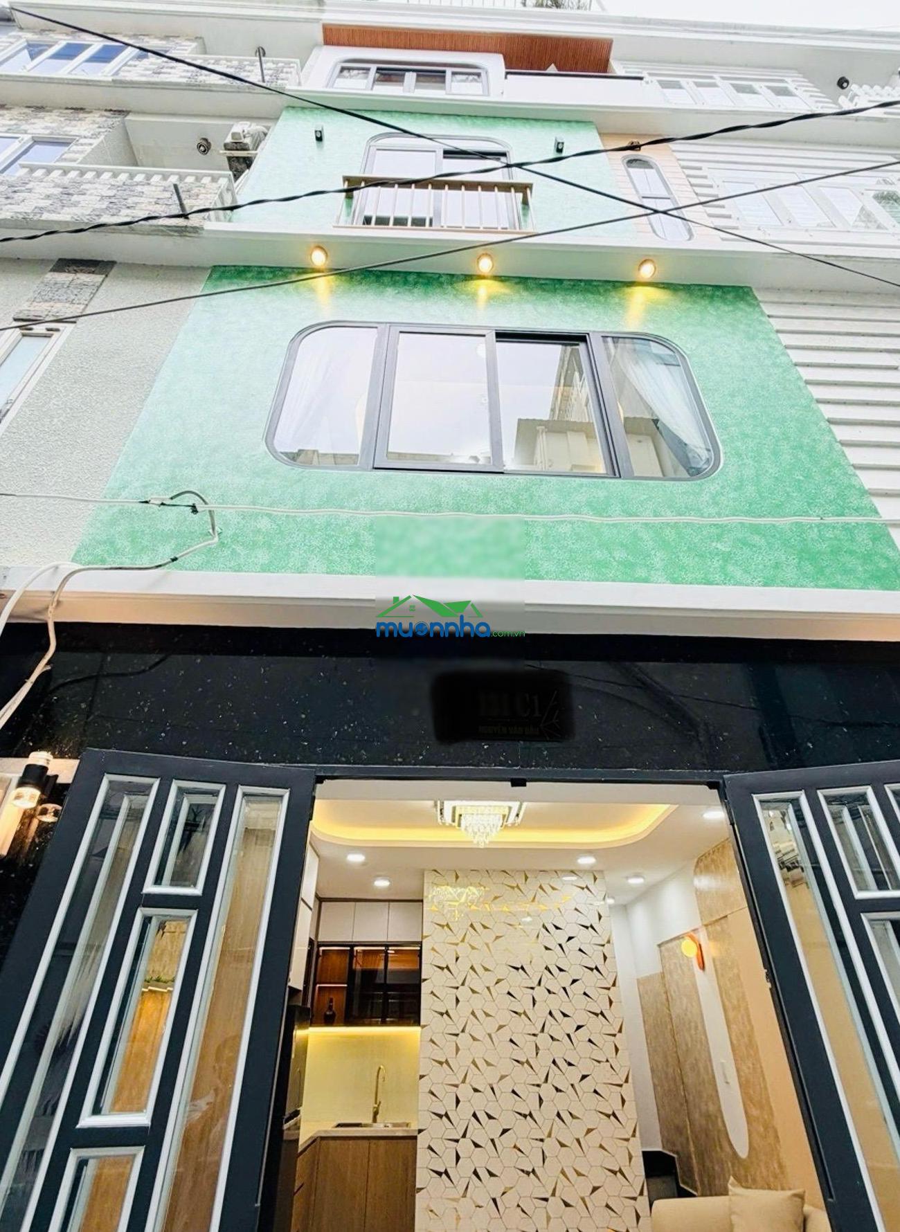 Hxh nguyễn văn đậu, hoàng hoa thám, 4 tầng(3pn) sd: 100m2, sân thượng, 20m ra mặt tiền - 4