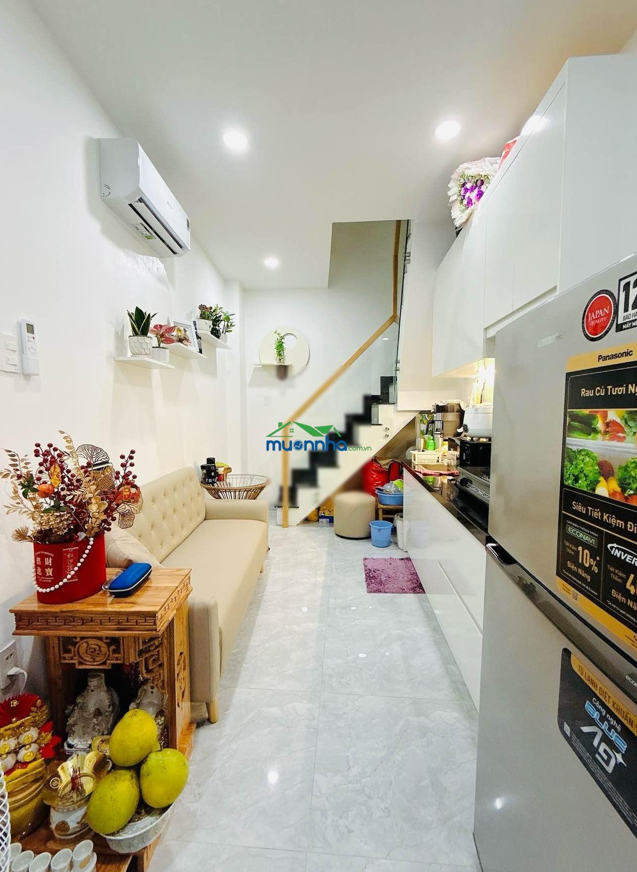 Chỉ hơn 2 tỷ có ngay nhà 3 tầng, hẻm trước nhà 3m thông thoáng nguyễn thượng hiền, bình thạnh