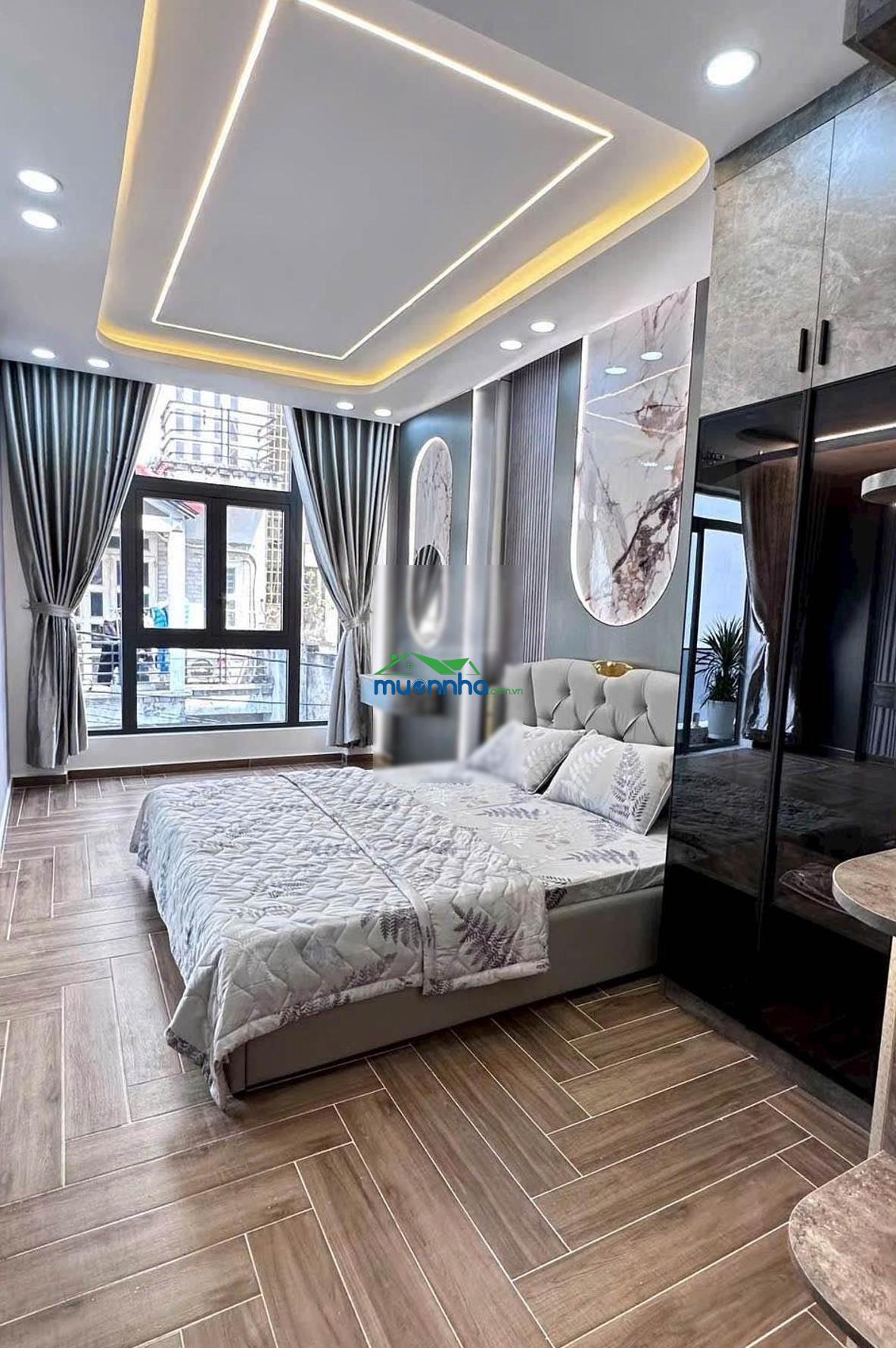 Nhà mới 100% - 66m - ngang 6m - 5 phòng ngủ - sổ vuông a4 - tặng nội thất cao cấp - 3