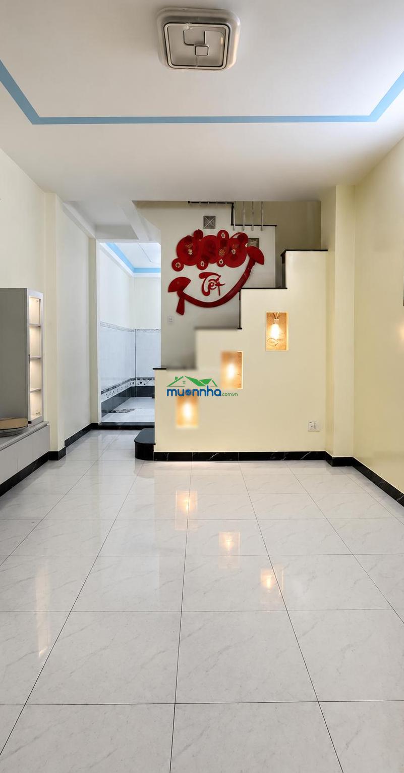 Xe hơi tới nhà - 4 tầng lầu - 52m² (vuông a4) - khu ẩm thực bùi đình túy, gần chợ bà chiểu