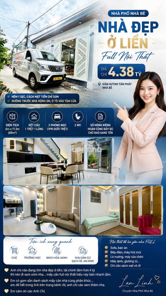 🏡 Nhà đẹp full nội thất – xe hơi tới cửa – giá chỉ 4.xx tỷ