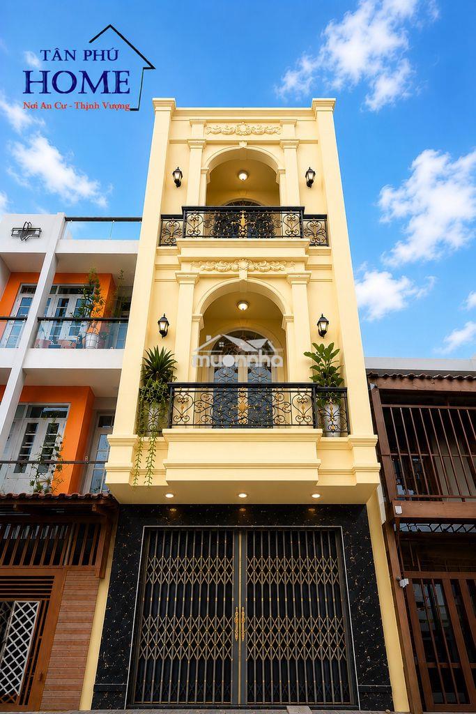Hẻm 6m tân hương, 3,5 tấm, 4 x 16m, 4 phòng ngủ, 5 wc, 1 sân thượng