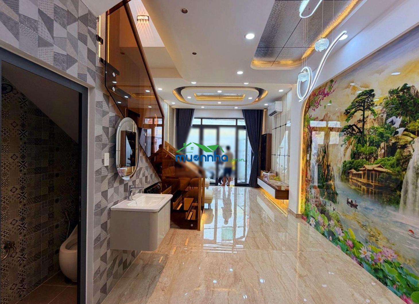 Khuông việt tân phú 2 tầng 4x16,5m cách 3 căn ra mặt tiền full nội thất giá chỉ 7,6x tỷ có tl