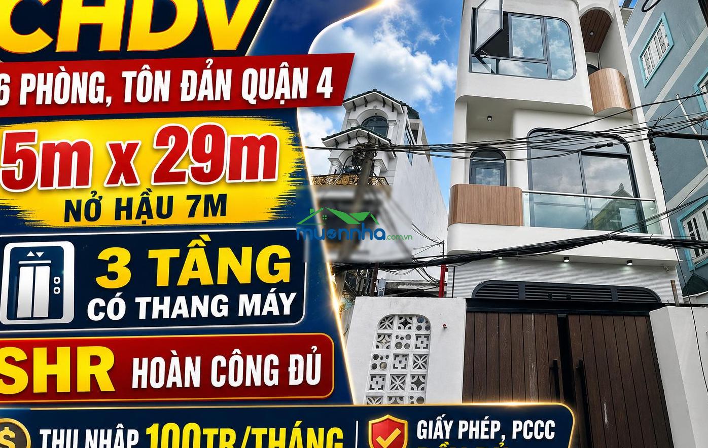 Cực hiếm! tôn đản, quận 4. chdv 16 phòng, 3 tầng thang máy, dòng tiền 100 triệu, shr, nhỉnh 16 tỷ - 2