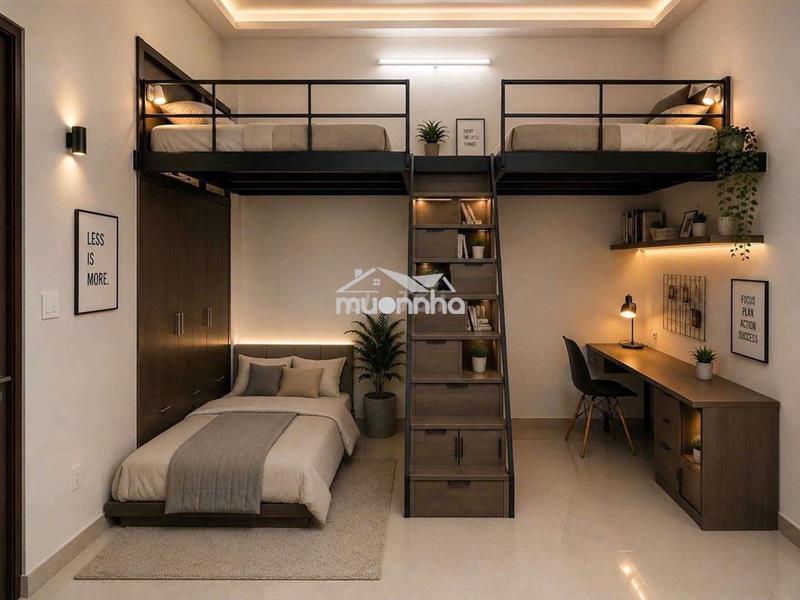 Trống phòng 2 không gian ngủ ngay cv làng hoa gần quang trung, vlu,iuh