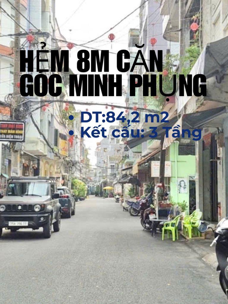 Căn góc minh phụng - ngang 5m - hém 8m  - kd đỉnh- 3 tầng - 13 tỷ