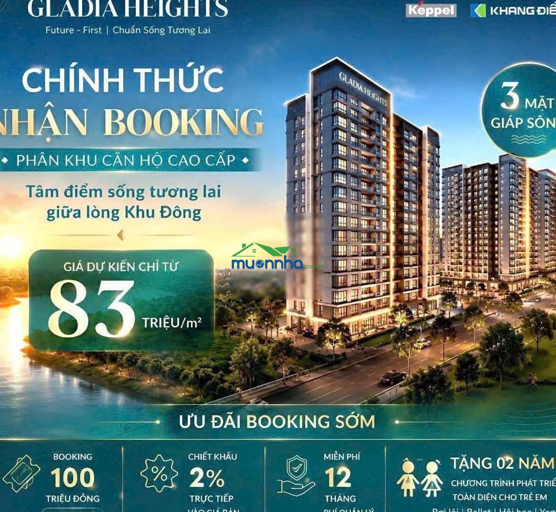 Chính thức nhận booking dự án gladia heights quận 2. - 2