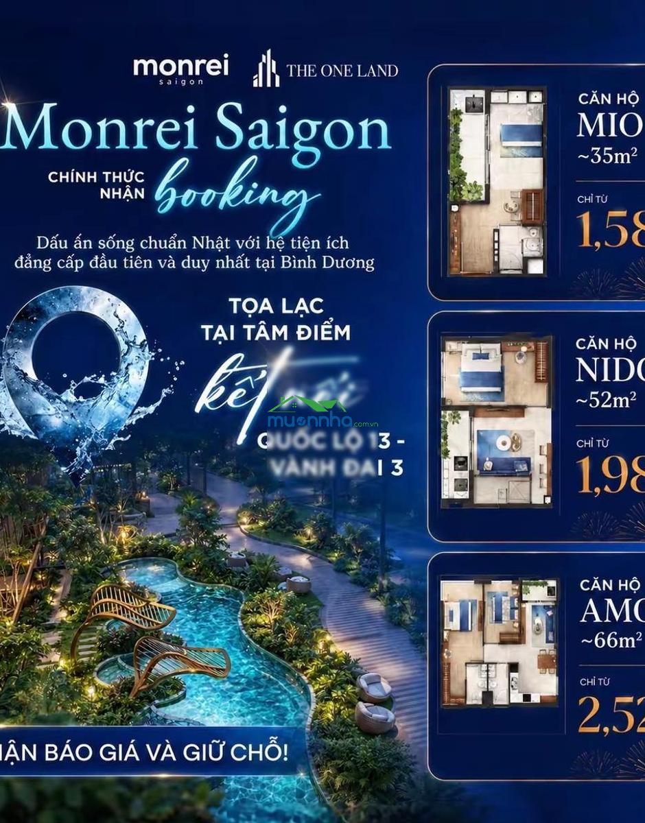 Bán căn hộ monrei sài gòn đối diện aeon mall, giá 38 triệu/m2 - 3