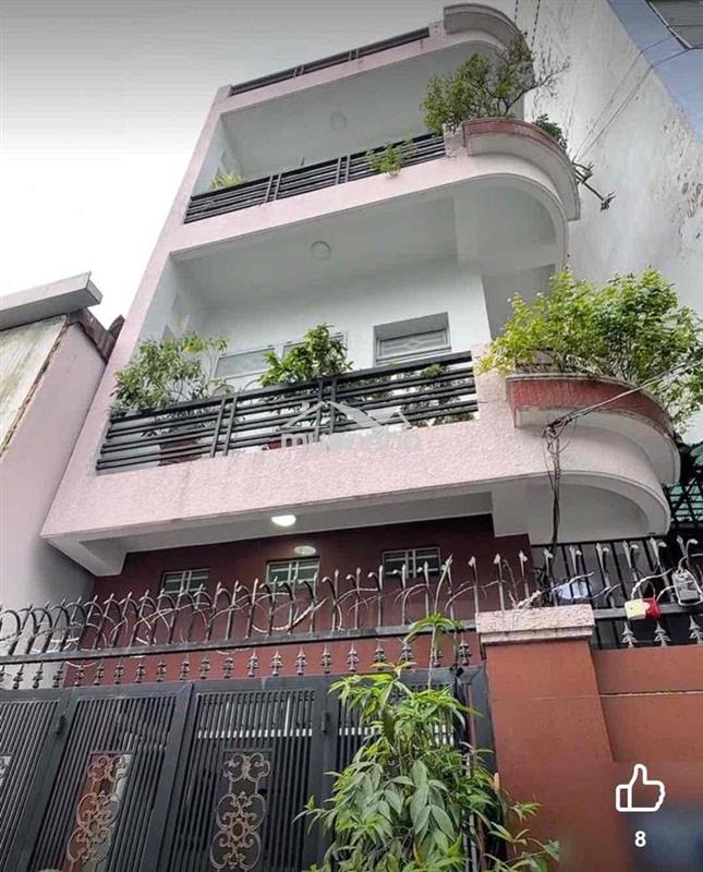 Cho thuê nhà hxh cmt8 5,5x10 kết cấu 1 trệt 2 lầu 4pn 3wc