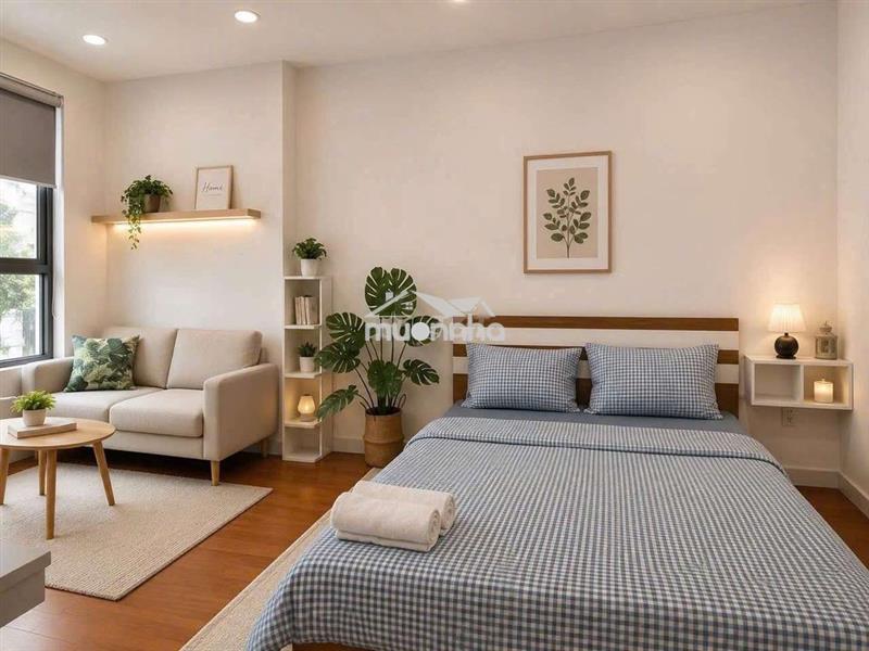 1 phòng ngủ hình thật view đẹp chung cư novaland orchard garden sân ba