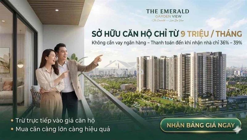 An cư chuẩn sống xanh tại the emerald garden view - chỉ 9tr/th