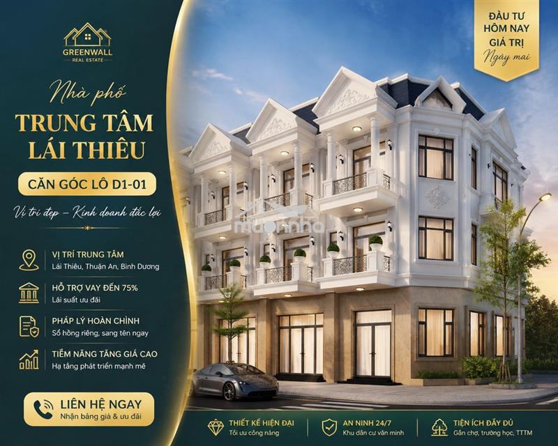 Bán nhà phố mt đường lớn, 5x23,5m2, tt theo tiến độ, gía chỉ từ 6,2 tỷ