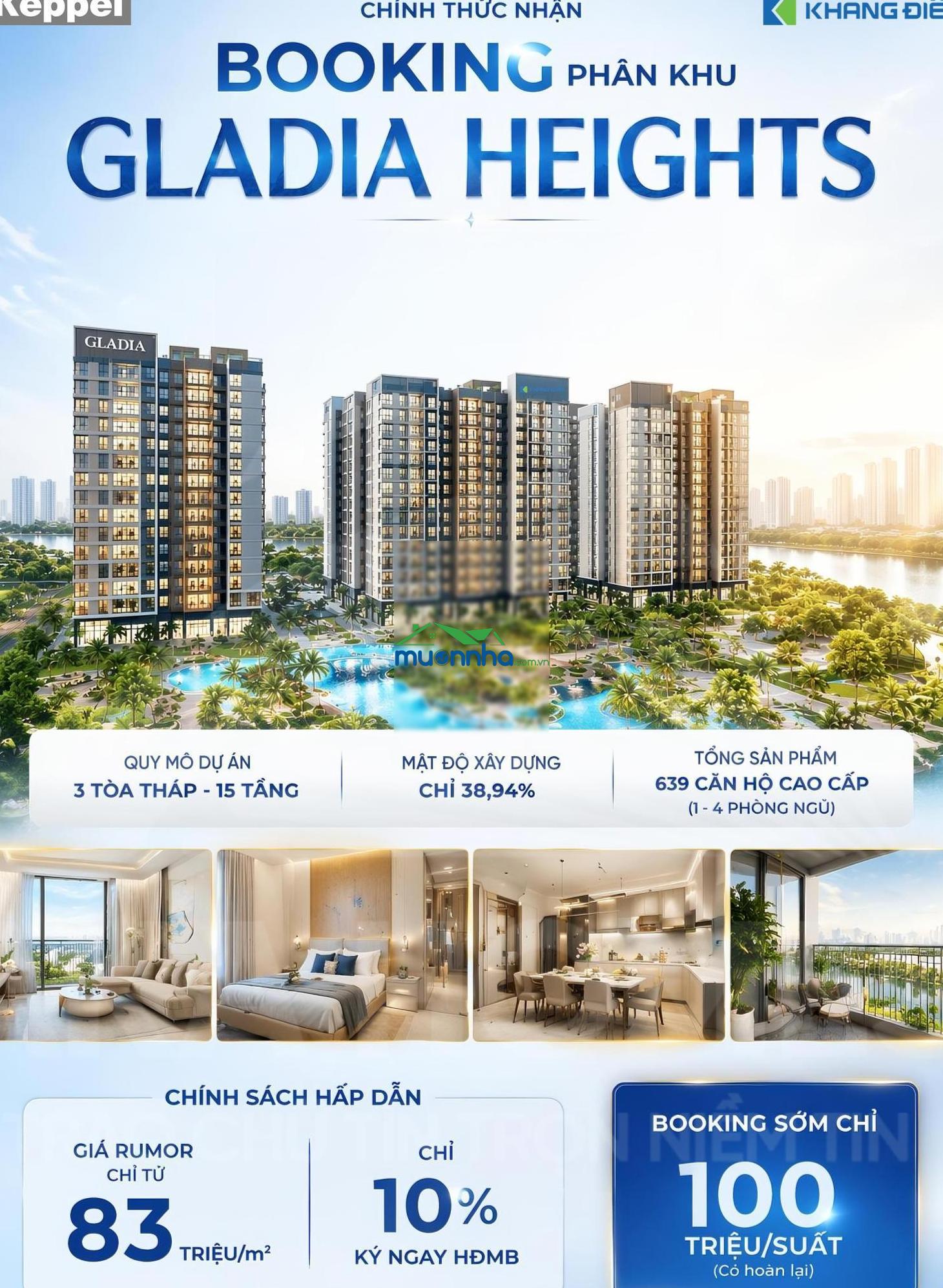 Gladia heights - chính thức nhận booking phân khu đẹp nhất dự án chỉ 100 triệu/ suất - 4