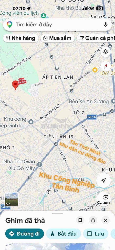 Đất dân cư , bà điêm 4. ngay phan văn hớn . sát tân bình q12 - 3
