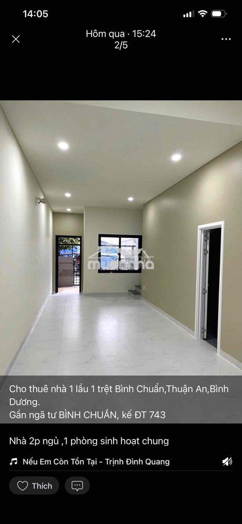 Nhà 1 lầu 1 trệt bình chuẩn,gần ngã tư bình chuẩn,sân xe hơi,đường 7m - 2