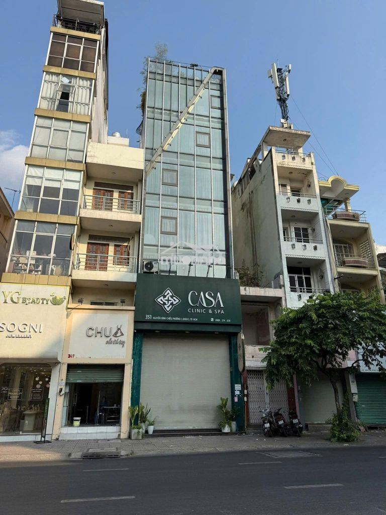 Cho thuê nhà mt nguyễn đình chiểu,q3,dt:6x20m (hầm+7 tầng + thang máy)