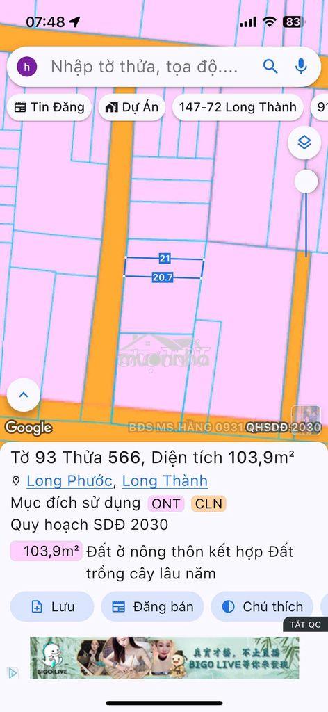 Đất shr full thổ cư kcn bàu cạn tân hiệp