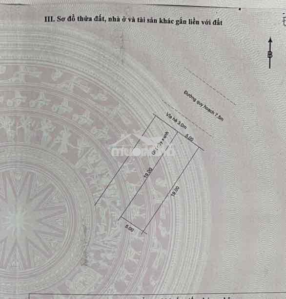 Lô đất mặt tiền 7,5m hoà phú 29 kẹp công viên.