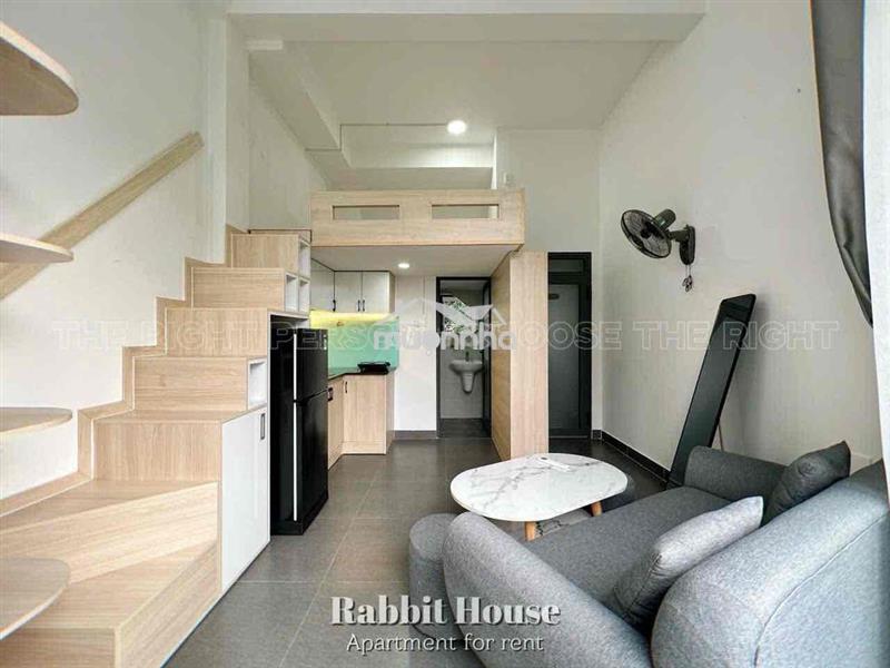 Duplex ban công, gác cao full nội thất siêu thoáng