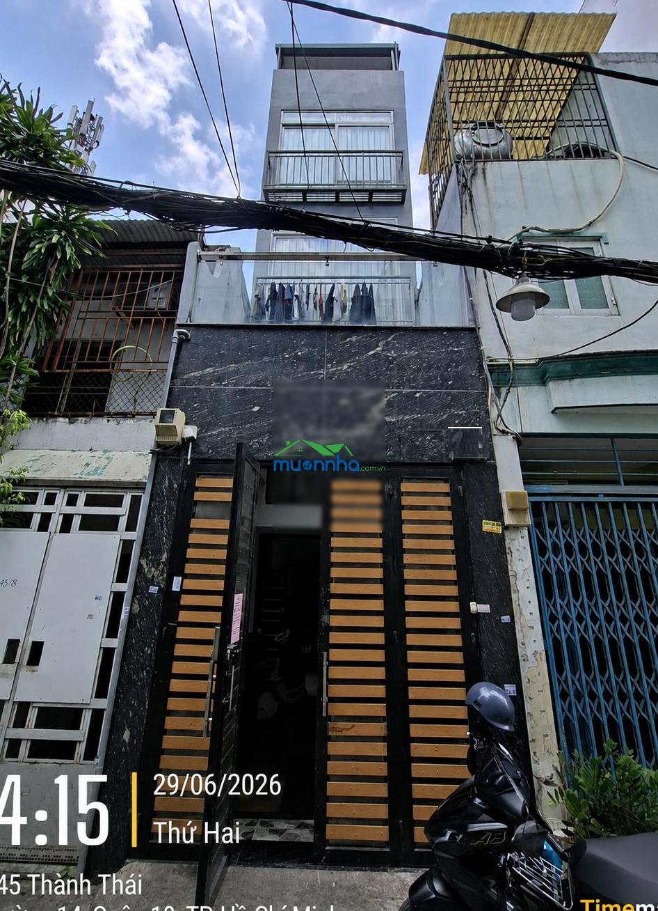Bán nhà hxh 3/45 thành thái quận 10 - giá 9,8 tỷ - 3x16m 5 tầng hđt 30tr
