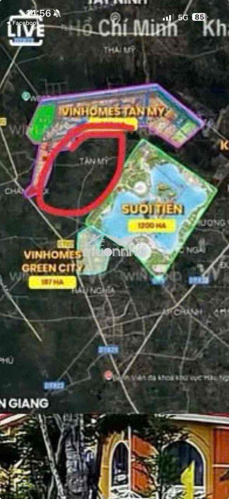 Đất full thổ cư mặt tiền đá xanh tdt: 615,5m2 xã hậu nghãi