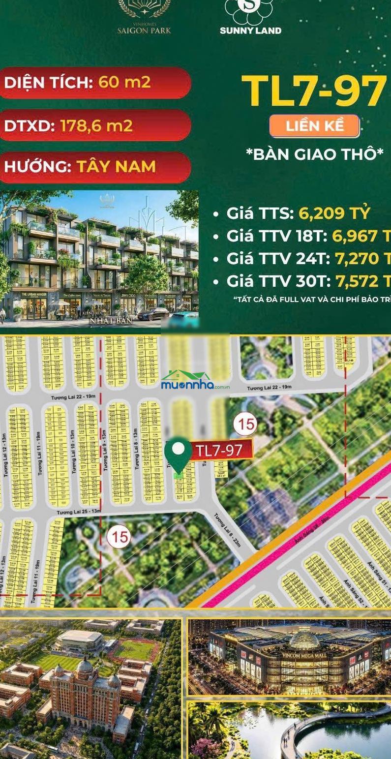 Giá tốt dòng nhà phố 60m tại vinhomes saigon park liền kề trường đại học và vinwonder - 2