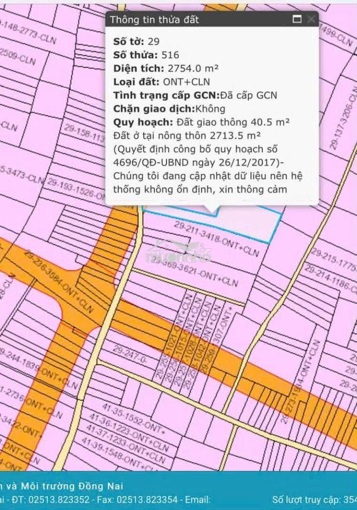 Bán đất 2.754m² – 300m² thổ cư – nở hậu – mặt tiền đường – nhơn trạch - 2