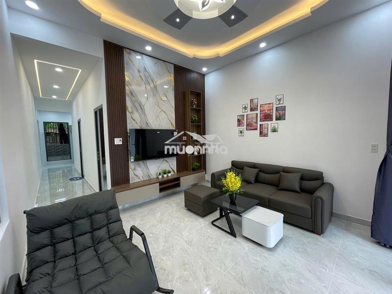 Bán căn nhà 100m2 - nhà full nội thất - 2pn-1wc - gần bờ bao sông sg