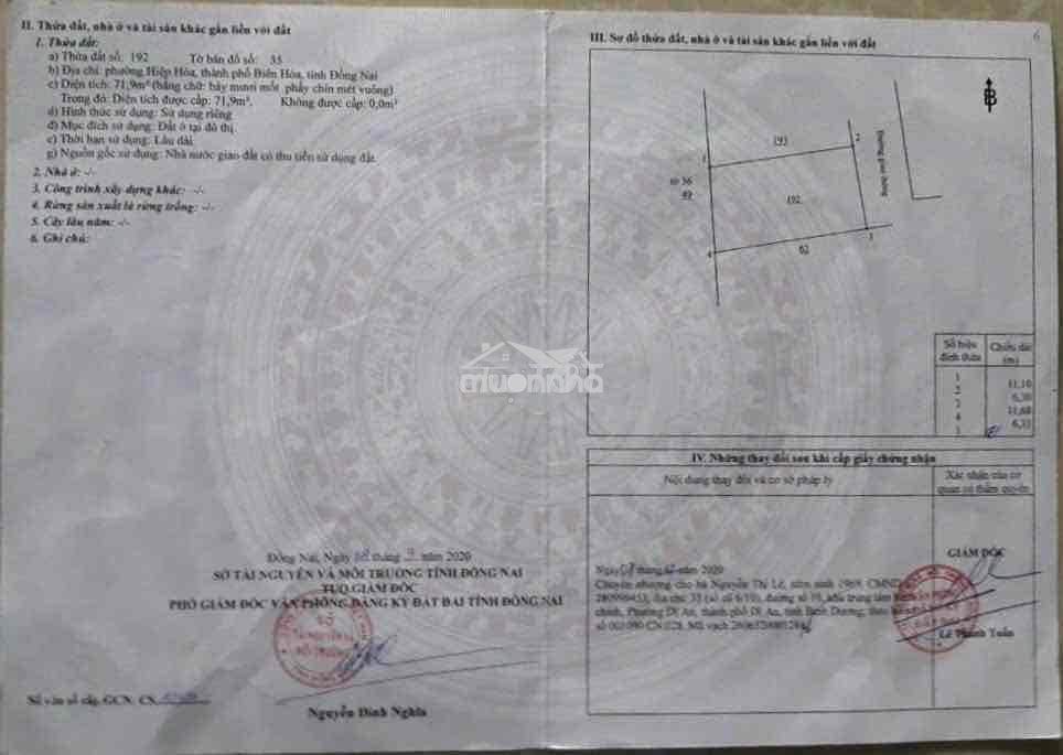 Bán lô đất đường đỗ văn thi, phường hiệp hoà, biên hoà - 2