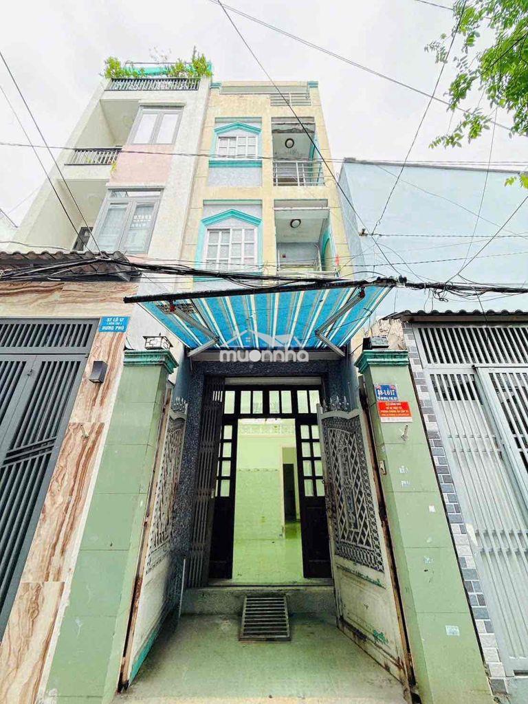 🛑 Nhà hẻm thông 4m,  khu nhà lô hưng phú (3x20m), 4 tầng