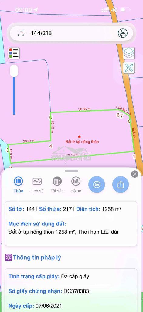 Siêu phẩm lô đất biệt thự  3274m2 đã thổ cư 1408m2 ngay chợ 108 ql20