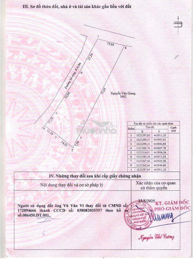 Đất có sổ hồng, góc 2 mặt tiền, tương lai thành mt đường lớn