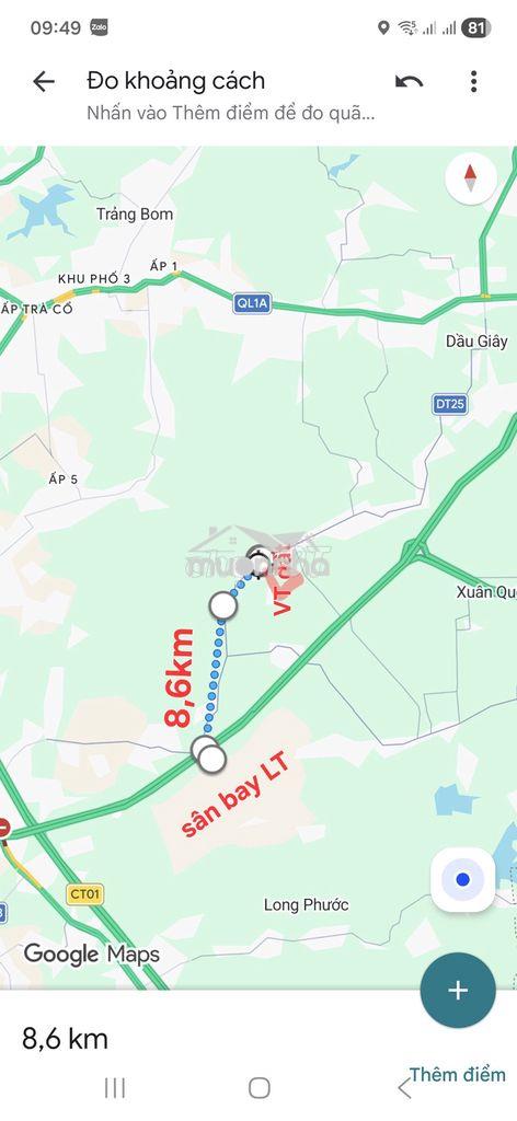  1,260m2 có 300 thổ, góc 2mt cách sân bay lt 8,6km, bình an, l thành  - 2