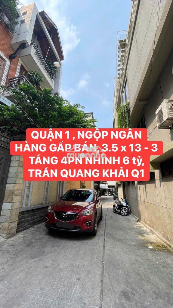 💎Bán nhà trần quang khải 3.5x13 , ngộp bank giảm 2 tỷ, 3 tầng-3pn.🔥