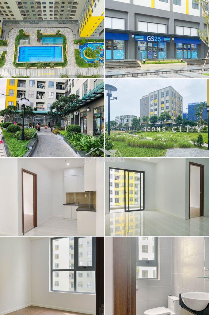 Căn hộ bcons city 2pn2wc 5.5tr - hồ bơi, tttm, trường học ngay nội khu