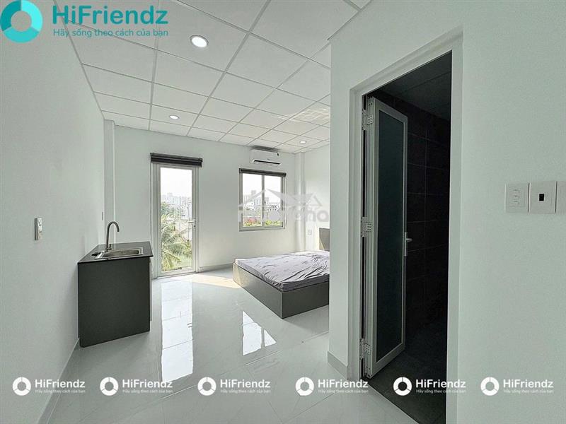 Cho thuê studio đầy đủ nội thất, cửa sổ trời thoáng mát, nhà mới 100%