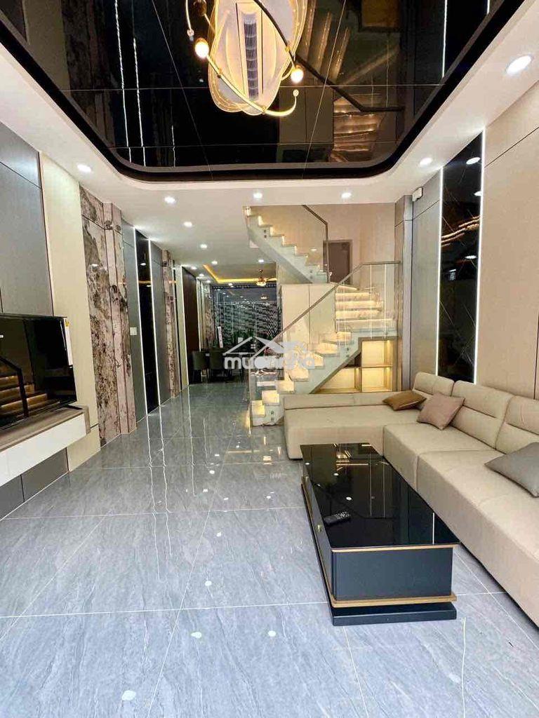 Cho thuê nhà đẹp 4 tầng xây mới 200%  ngang 4.5m - 4pn  - hẻm xe hơi,