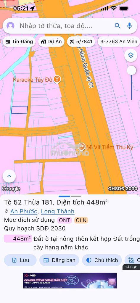 Đất an phước 448m² gần ql51 – đón sóng sân bay long thành & tttm 77ha