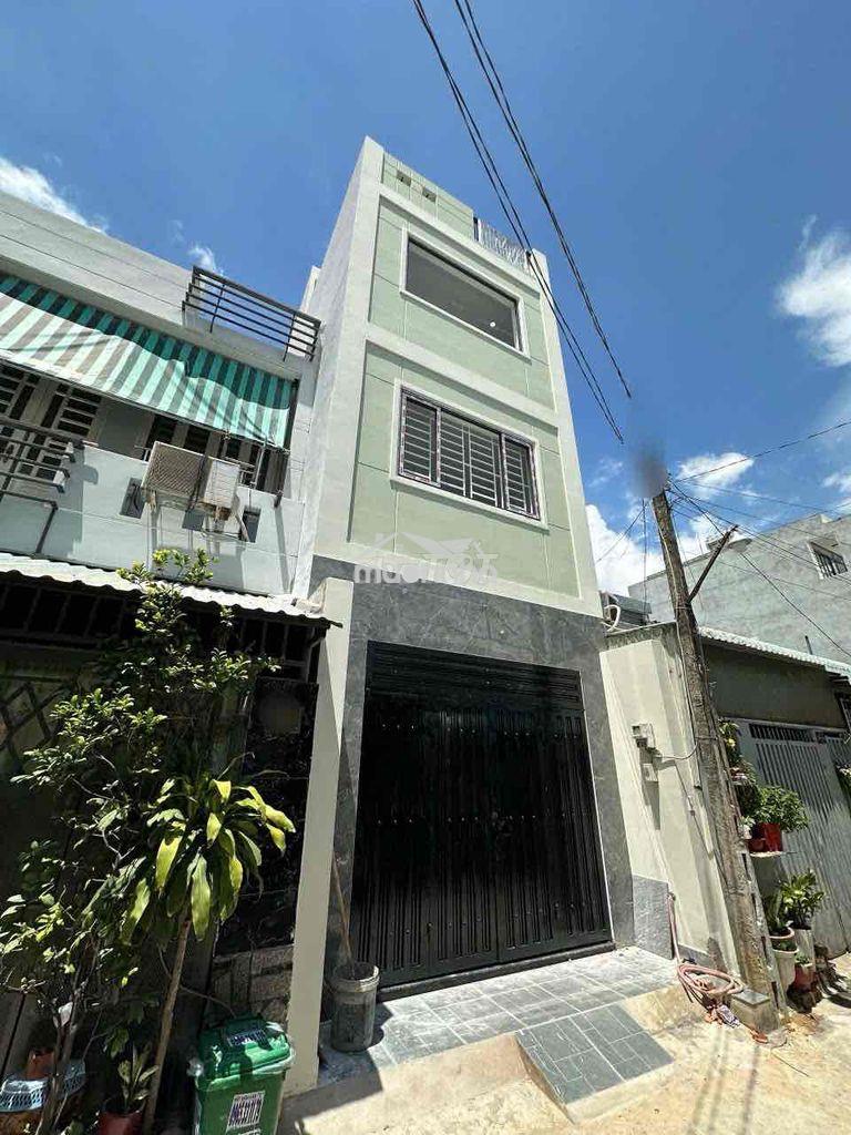 Cho thuê nhà xây mới 4x14m.xây 3 lẩu hẻm ô tô đường trần thị cờ.q12