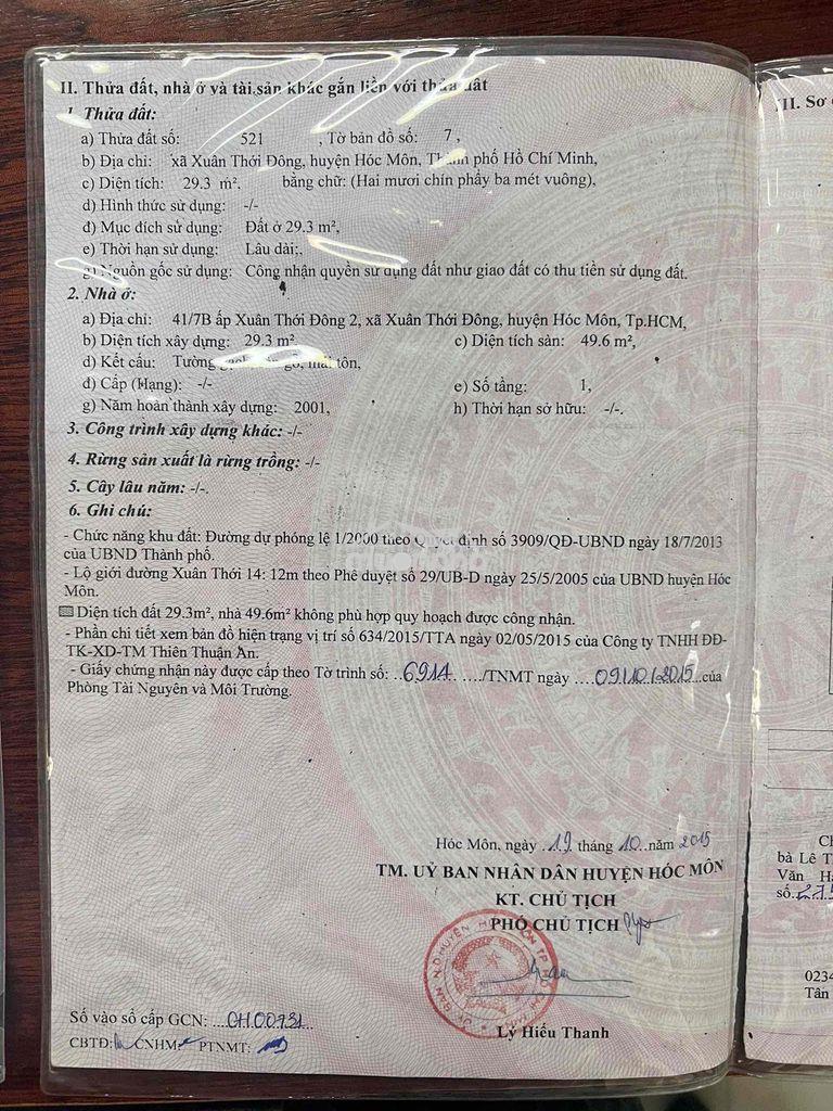 Bán nhà hóc môn chính chủ - 3