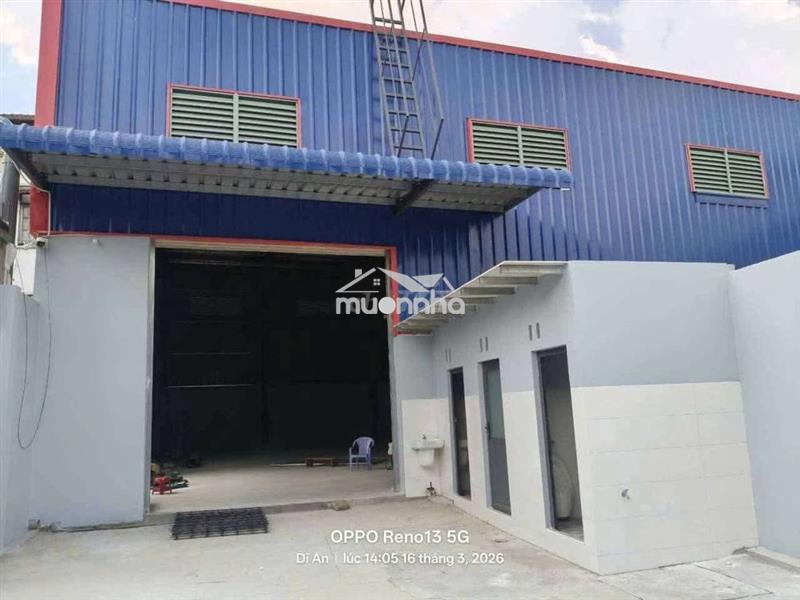 Xưởng dĩ an mới 100% 600m giá 40tr có sân