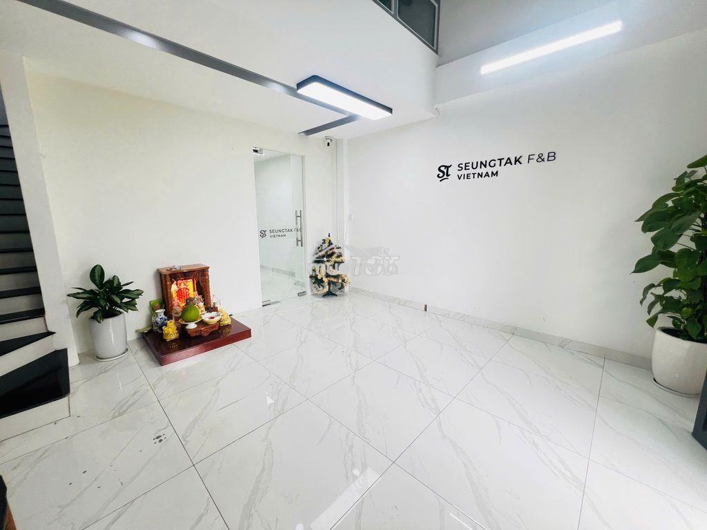Cho thuê nguyên sàn văn phòng trệt + lửng 120m2 sẵn bàn ghế máy lạnh - 2