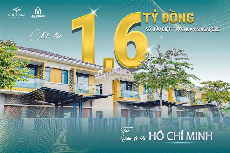 Biệt thự song lập  sun casa central –  chỉ 1.6 tỷ nhận nhà,  cho thuê