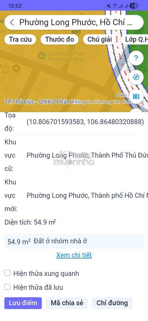 Đất 55m2 hẻm 56 đường 8 long phước. quận 9 - 2