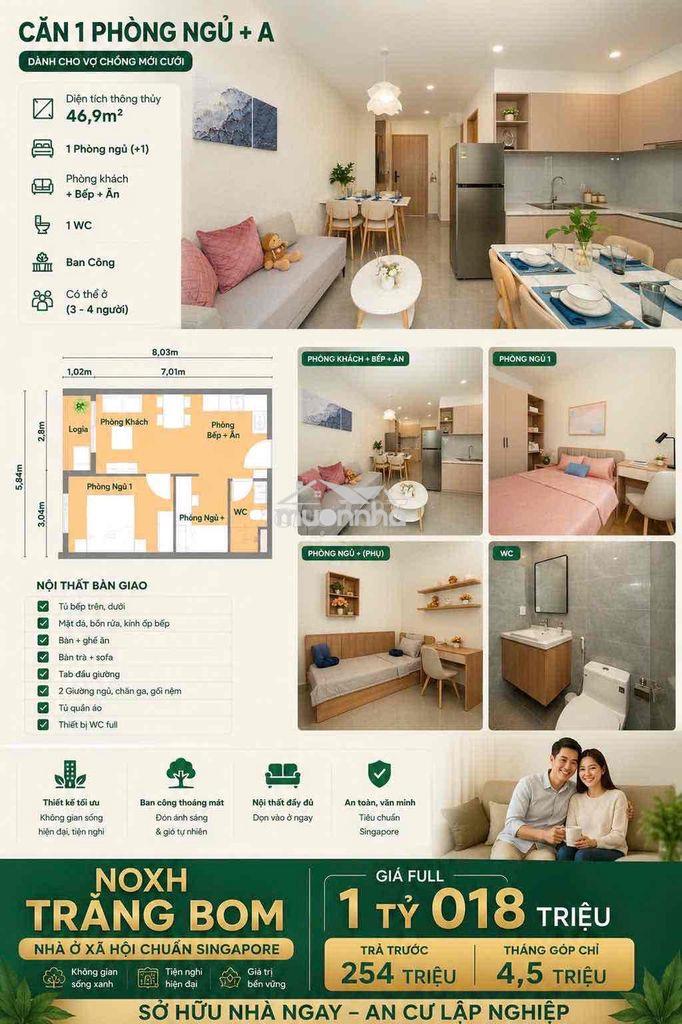 Căn hộ cao cấp bàn giao full nội thất giá rẻ ngay trung tâm trảng bom - 2