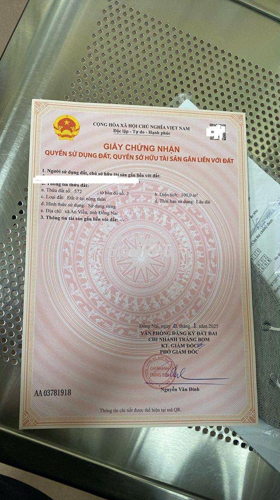 Bán đất nền full thổ cư 1 xẹt phùng hưng