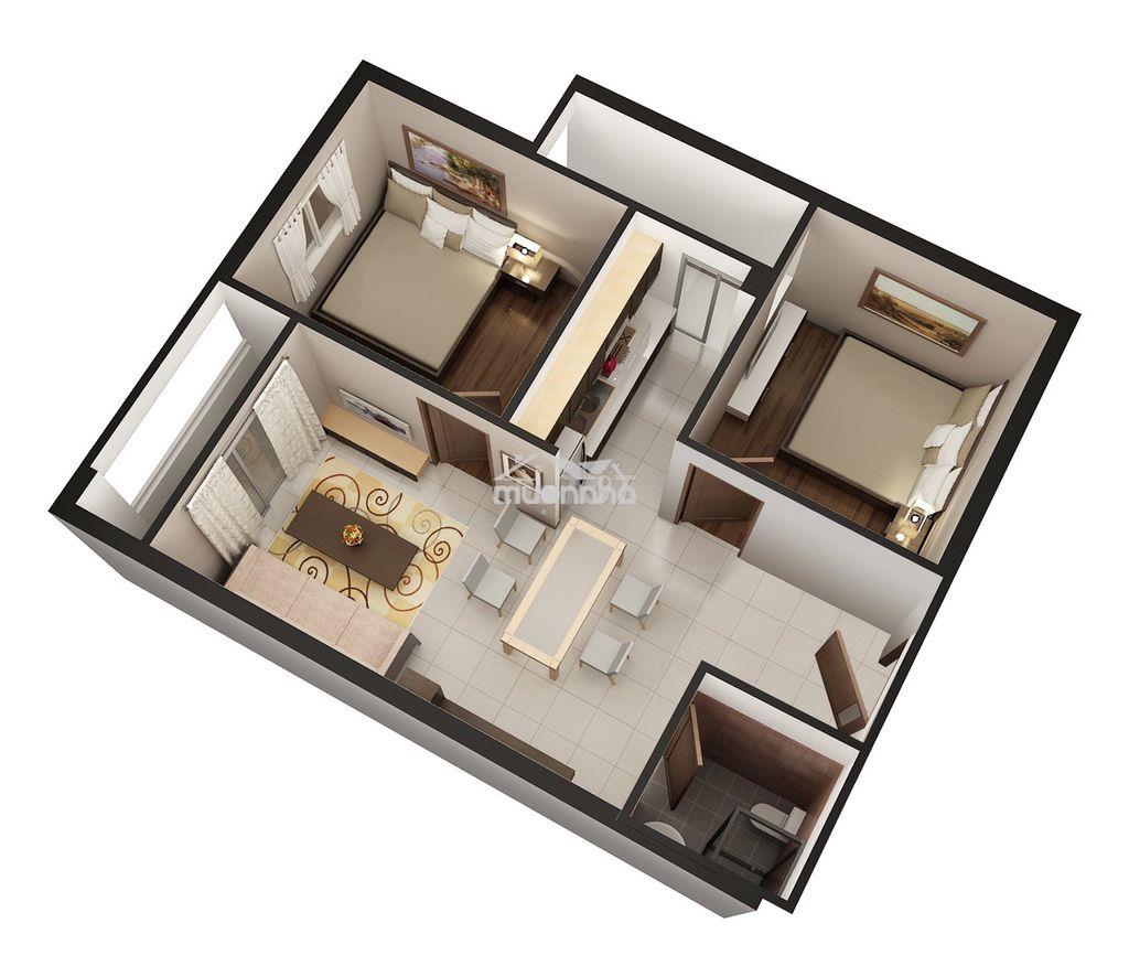 Chính chủ cần bán cc hqc plaza đã có sổ hồng, 55m2 lầu 8. hỗ trợ bank - 2