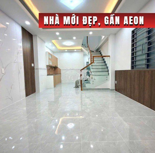 Bán nhà mới, hẻm 530 tỉnh lộ 10, dt 4.2 x 13m, 2 tấm, 5.3 tỷ. gần aeon