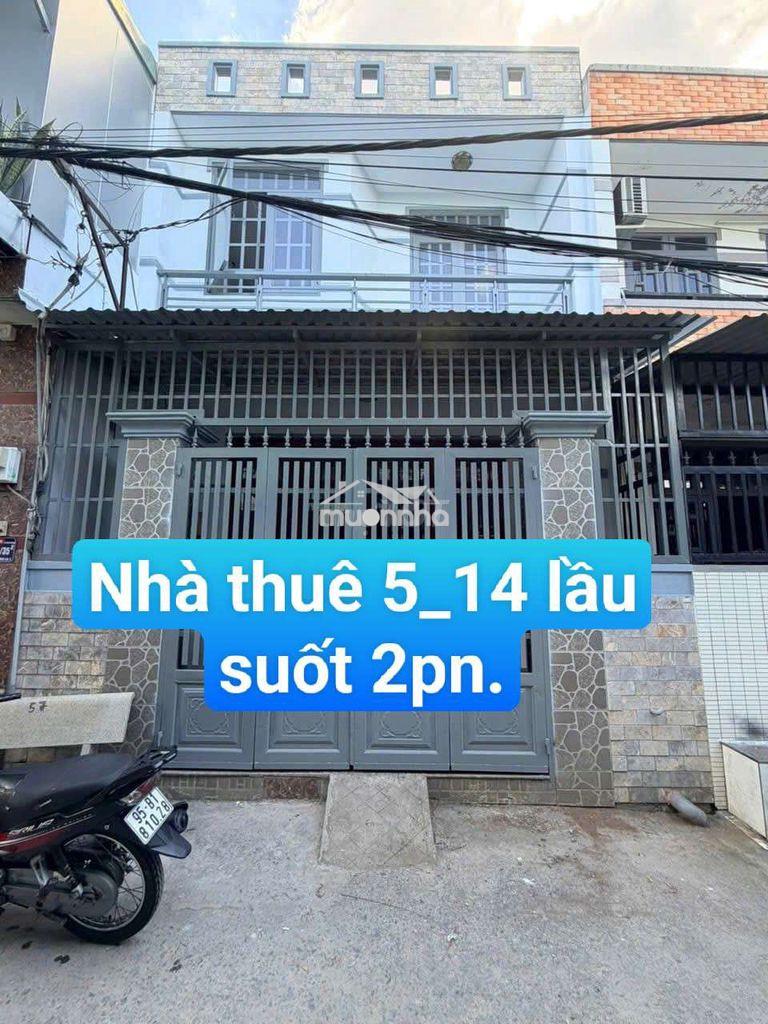 Nhà thuê 5*14 lầu suốt 2pn. đường vĩnh lộc a bình chánh tphcm.