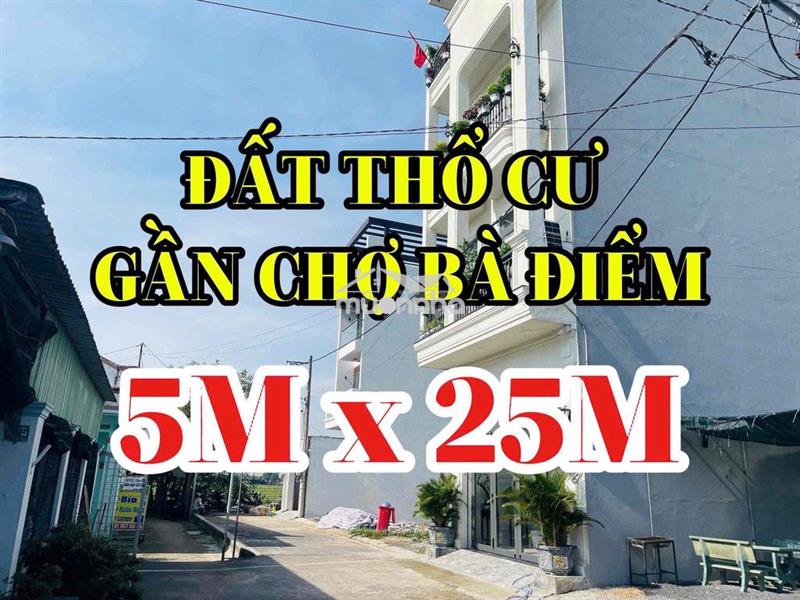 👇Đất thổ cư 125m gần chợ bà điểm, sổ riêng